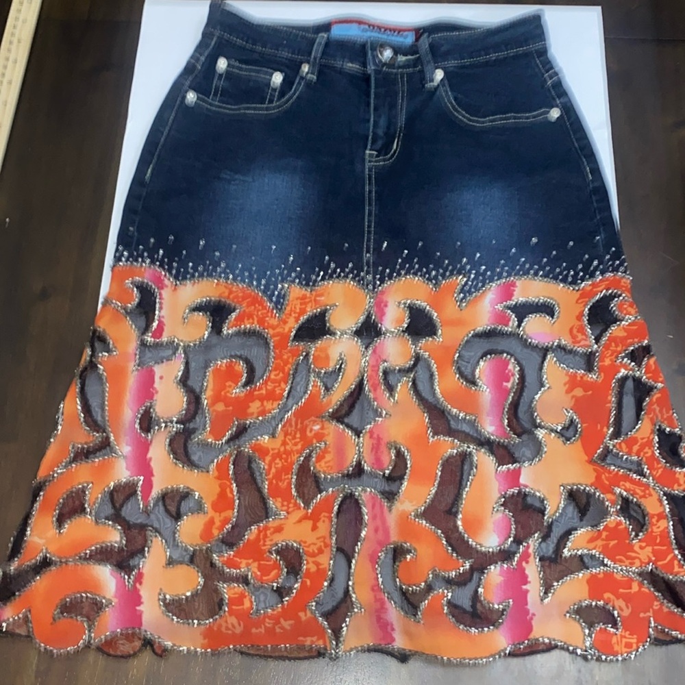 Gazoz Jeans sequence skirt